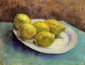 Stillleben mit Zitronen auf einer Platte Vincent van Gogh